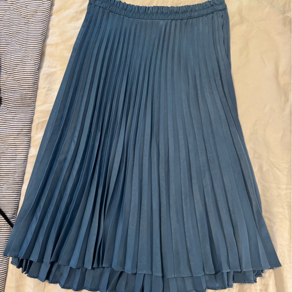 XiRENA Blue Midi Pleated Skirt